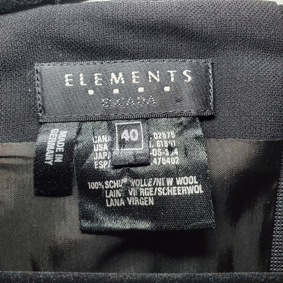 Escada Elements Wool Short Sleeve Sheath Dress Black Size 40 Vintage - Picture 7 of 9